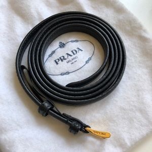 Prada Skinny Saffiano Leather Belt